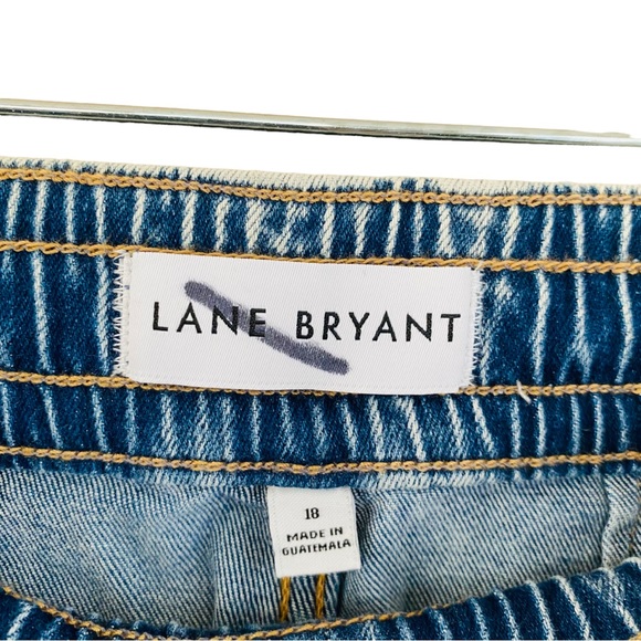 PLUS Lane Bryant NEW Distressed Pull On Wide Leg Denim Pant Size 18 - Picture 6 of 9